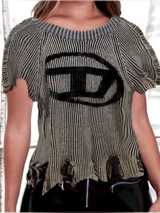 Diesel Tops - Authentic DIESEL Distressed Sweater. Small